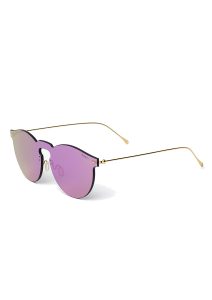 Illesteva Leonard Mask round-frame mirrored sunglasses in Pink 