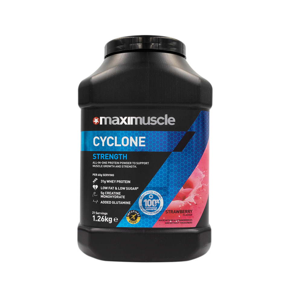 Maximuscle Cyclone protein supplement for muscle growth and strength